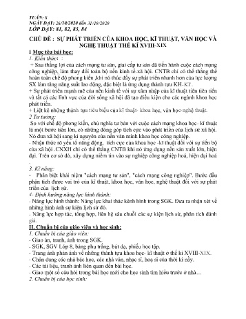 Giáo án Lịch sử Lớp 8 - Tuần 8 (Tiết 1) - Năm học 2020-2021