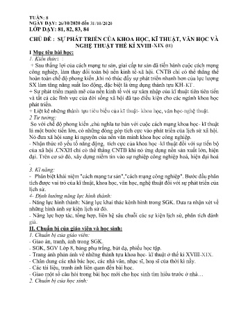 Giáo án Lịch sử Lớp 8 - Tuần 8 (Tiết 2) - Năm học 2020-2021