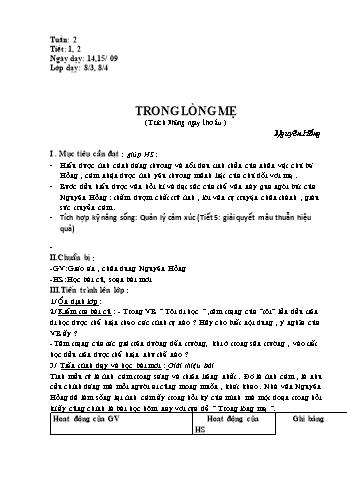 Giáo án Ngữ văn Khối 8 - Tuần 2 - Năm học 2020-2021