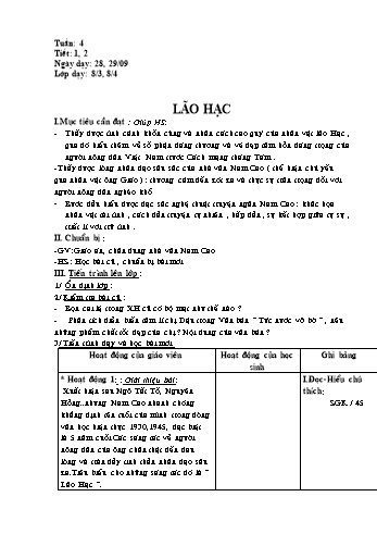 Giáo án Ngữ văn Khối 8 - Tuần 4 - Năm học 2020-2021