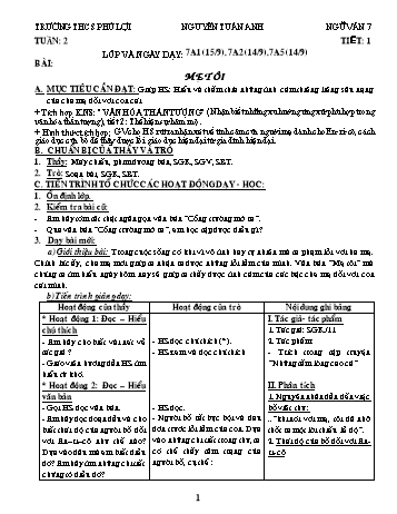 Giáo án Ngữ văn Lớp 7 - Tuần 2 - Nguyễn Tuấn Anh