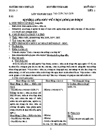 Giáo án Ngữ văn Lớp 7 - Tuần 3 - Nguyễn Tuấn Anh