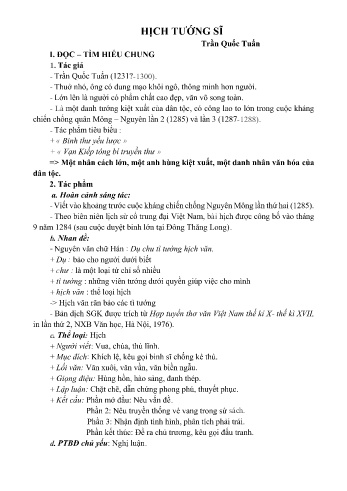 Giáo án Ngữ văn Lớp 8 - Bài: Hịch tướng sĩ