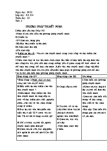 Giáo án Ngữ văn Lớp 8 - Tuần 13-16 - Năm học 2020-2021