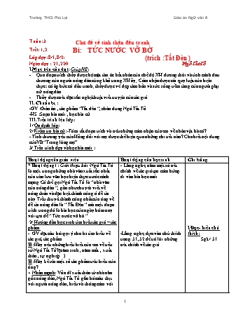 Giáo án Ngữ văn Lớp 8 - Tuần 3 - Năm học 2020-2021