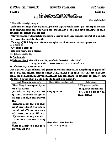 Giáo án Ngữ văn Lớp 9 - Tuần 2 - Nguyễn Tuấn Anh