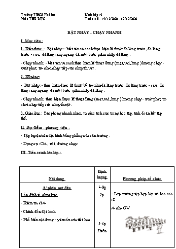 Giáo án Thể dục Lớp 6 - Tuần 15 - Trường THCS Phú Lợi - Năm học 2020-2021