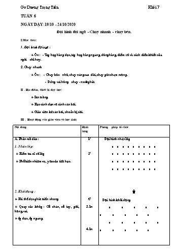 Giáo án Thể dục Lớp 7 - Tuần 6 - Dương Trọng Tiến - Năm học 2020-2021