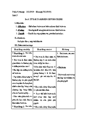 Giáo án Tin học Lớp 8 - Tuần 9 - Nguyễn Thanh Hòa - Năm học 2020-2021