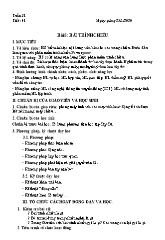 Giáo án Tin học Lớp 9 - Tuần 21 - Nguyễn Thanh Hòa - Năm học 2020-2021