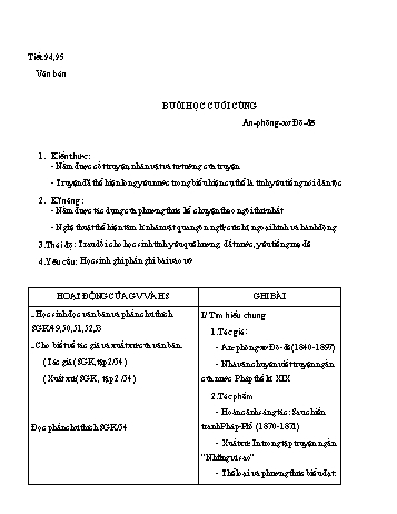 Hướng dẫn ôn tập môn Ngữ văn Lớp 6 - Lần 7