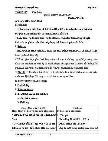 Hướng dẫn ôn tập môn Ngữ văn Lớp 7 - Lần 7 - Trường THCS Nguyễn Huệ