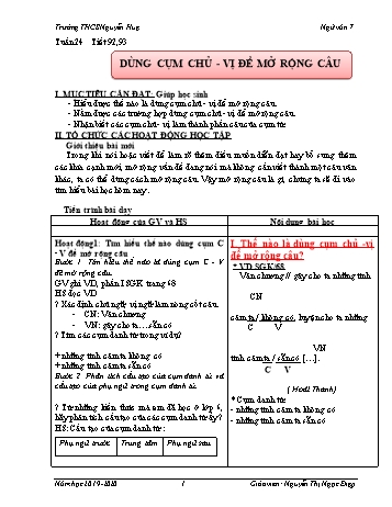 Hướng dẫn ôn tập môn Ngữ văn Lớp 7 - Tuần 24 - Trường THCS Nguyễn Huệ