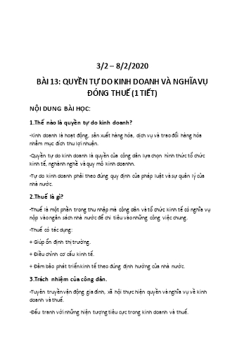 Ôn tập môn Giáo dục công dân Lớp 9 - Bài 13 - 16
