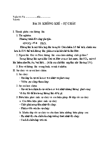 Ôn tập môn Hóa học Lớp 8 - Bài 28- 42