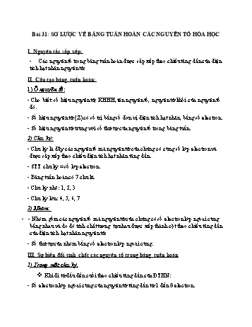 Ôn tập môn Hóa học Lớp 9 - Bài 31+34+35 Ôn tập môn Hóa học Lớp 9 - Bài 31+34+35