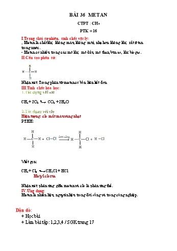 Ôn tập môn Hóa học Lớp 9 - Bài 36 - 40