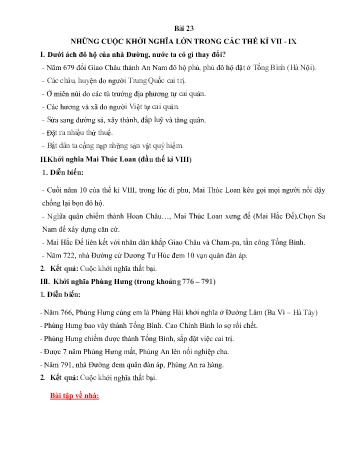 Ôn tập môn Lịch sử Lớp 6 - Bài 23+24