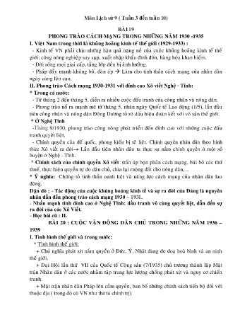 Ôn tập môn Lịch sử Lớp 9 - Bài 19 - 27