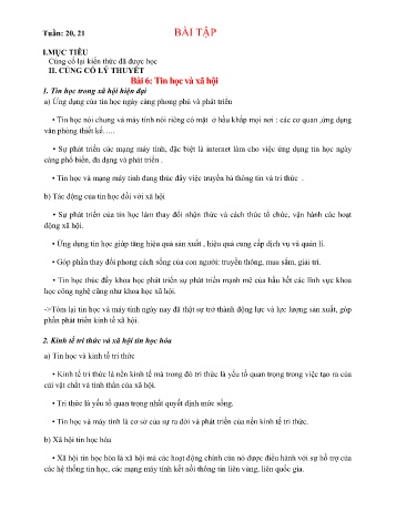 Ôn tập môn Tin học Lớp 9 - Bài 6+7