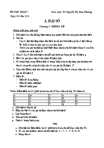 Ôn tập môn Toán Lớp 7 - Lần 2 - Tô Nguyễn Thị Kim Phượng