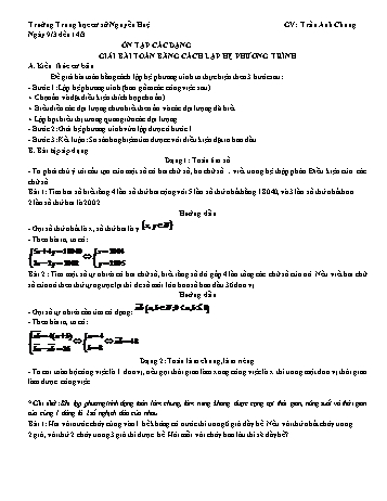 Ôn tập môn Toán Lớp 9 - Lần 2 - Trường THCS Nguyễn Huệ