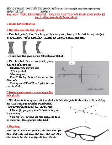 Ôn tập môn Vật lí Lớp 9 - Bài 44+45 - Nguyễn Thị Ngọc Mỹ