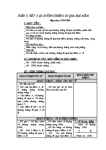 Giáo án Đại số Khối 8 - Tuần 3 - Năm học 2020-2021