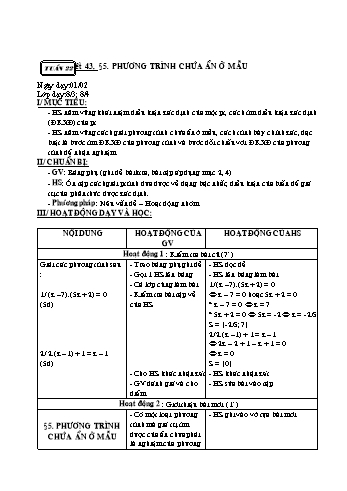 Giáo án Đại số Lớp 8 - Tuần 22 - Đặng Hoàng Tiến - Năm học 2020-2021
