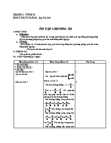 Giáo án Đại số Lớp 9 - Tuần 19 - Năm học 2020-2021