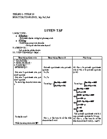 Giáo án Đại số Lớp 9 - Tuần 19 - Phùng Ngọc Thanh Tùng - Năm học 2020-2021