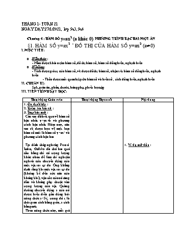 Giáo án Đại số Lớp 9 - Tuần 21 - Phùng Ngọc Thanh Tùng - Năm học 2020-2021