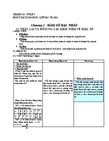 Giáo án Đại số Lớp 9 - Tuần 7 - Phùng Ngọc Thanh Tùng - Năm học 2020-2021
