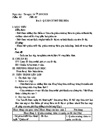 Giáo án Địa lí Lớp 7 - Tuần 2 - Năm học 2020-2021