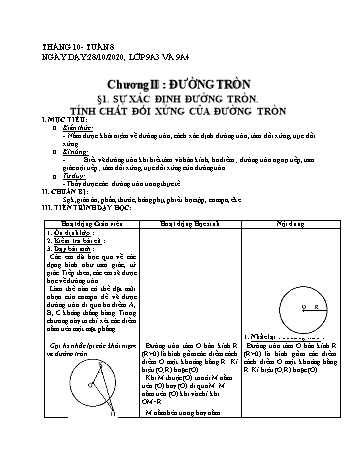 Giáo án Hình học Lớp 9 - Tuần 8 - Phùng Ngọc Thanh Tùng - Năm học 2020-2021