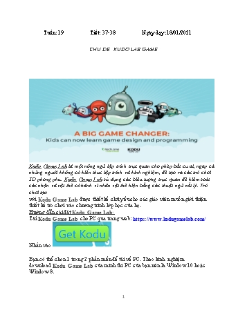 Giáo án Tin học Lớp 7 - Tuần 19 - Trần Thị Thu - Năm học 2020-2021